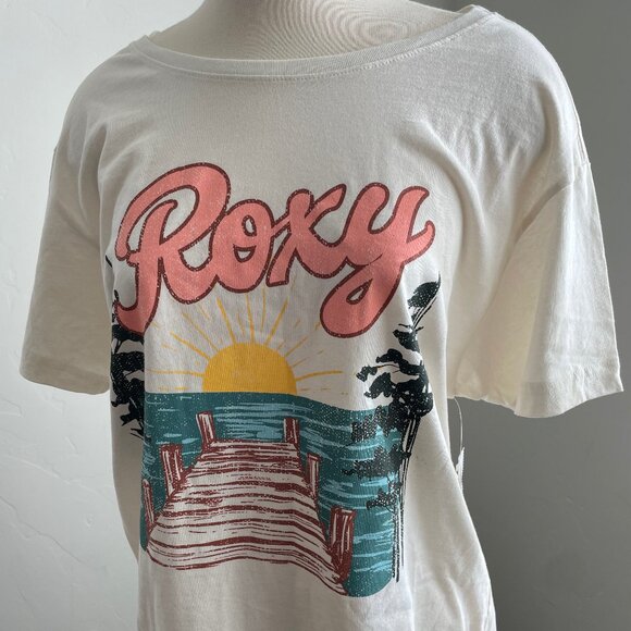 Roxy Women's Lake Side Boyfriend Tee NWT - Picture 1 of 2